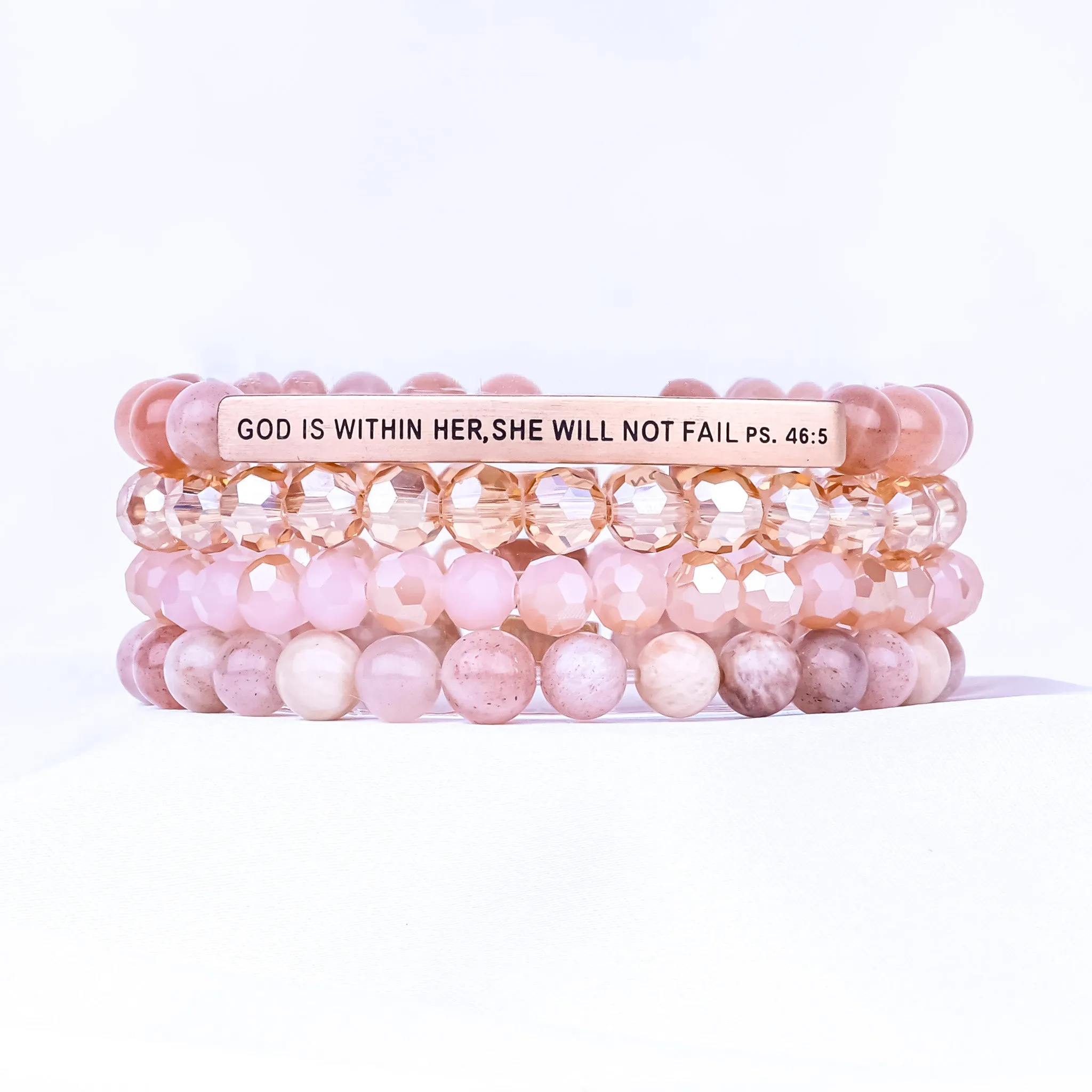 GOD IS WITHIN HER 4 BRACELET GIFT SET -SUNSTONE