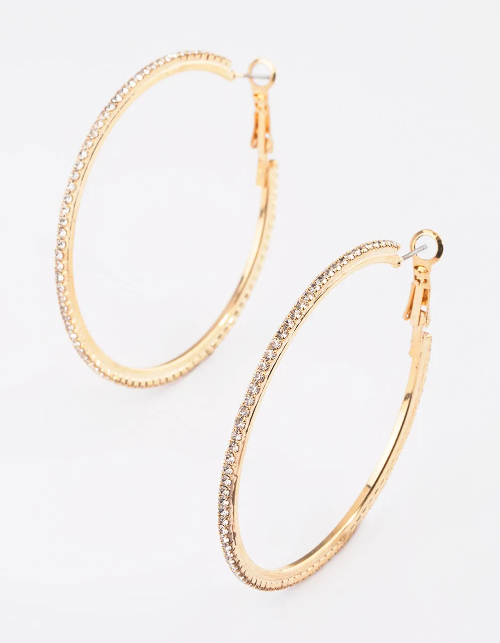 Gold Bling Hoop Earrings