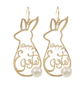 Gold Easter Wire Earrings