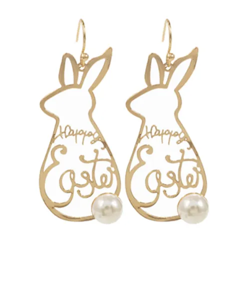 Gold Easter Wire Earrings