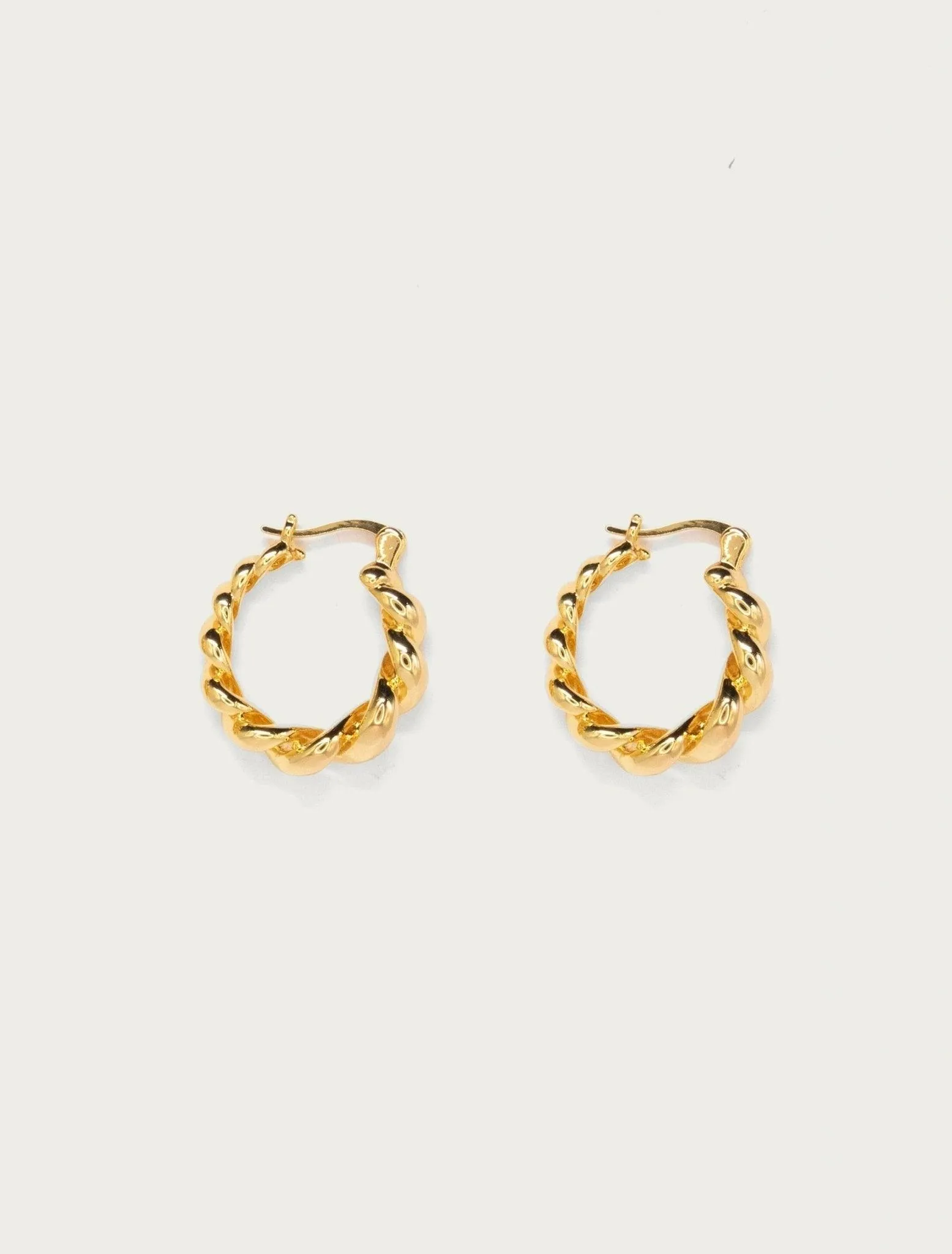 Gold Twisted Hoop Earrings