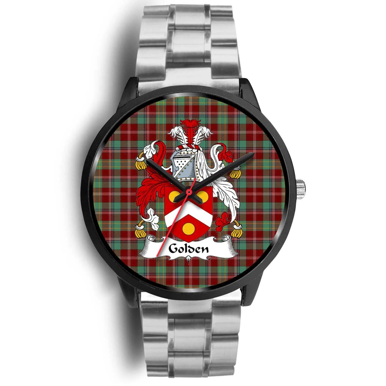 Golden Clan Badge Tartan Black Watch