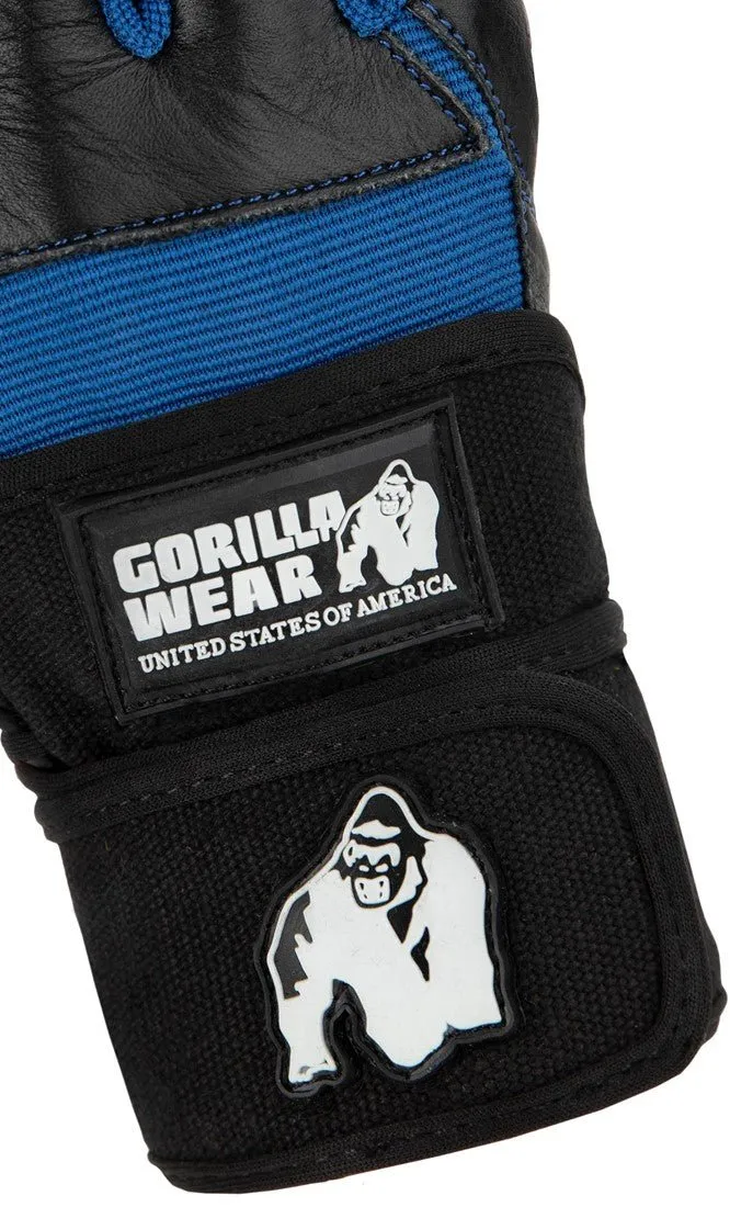 Gorilla Wear Dallas Wrist Wrap Gloves - Black/Blue