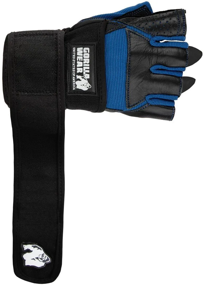 Gorilla Wear Dallas Wrist Wrap Gloves - Black/Blue