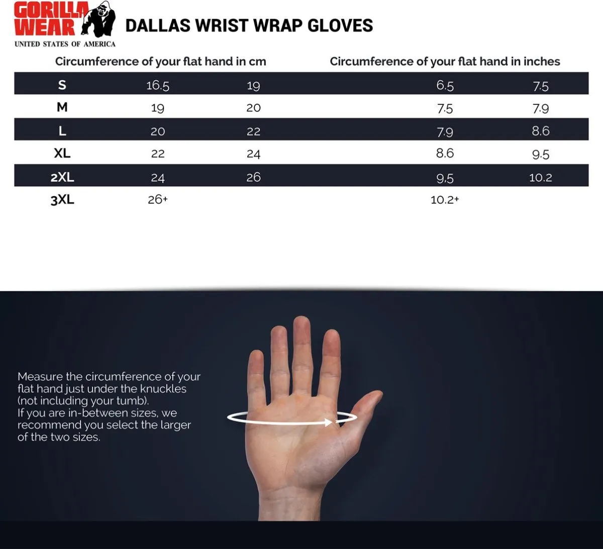 Gorilla Wear Dallas Wrist Wrap Gloves - Black/Blue