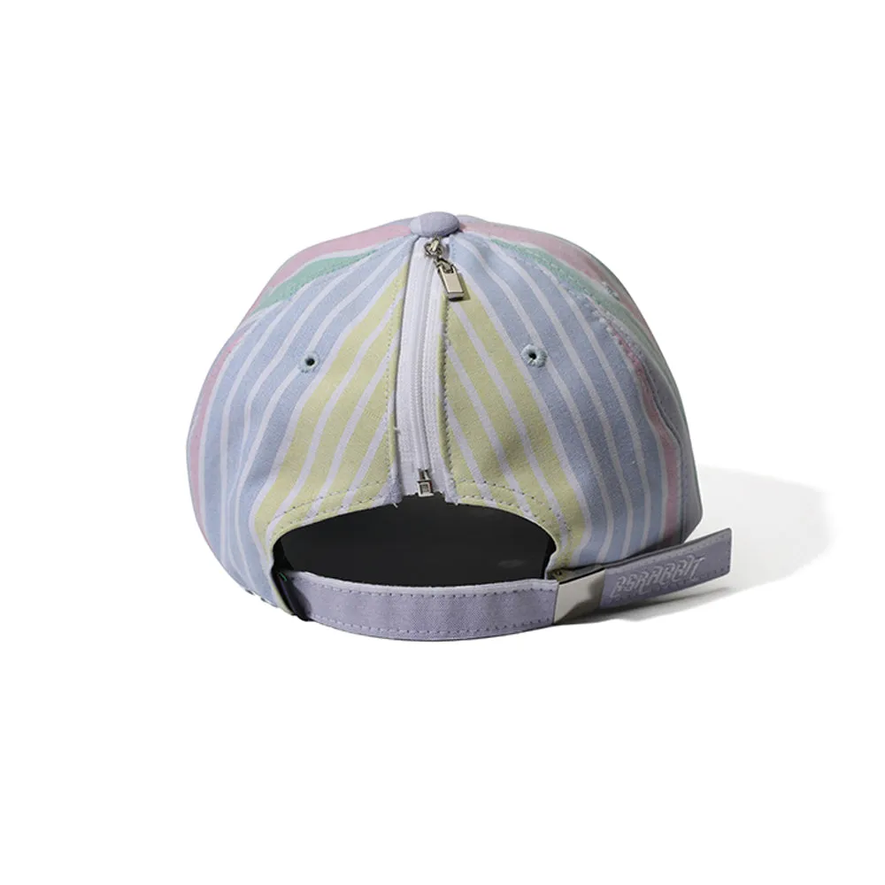 GR OPEN ZIPPER CAP STRIPE PASTEL