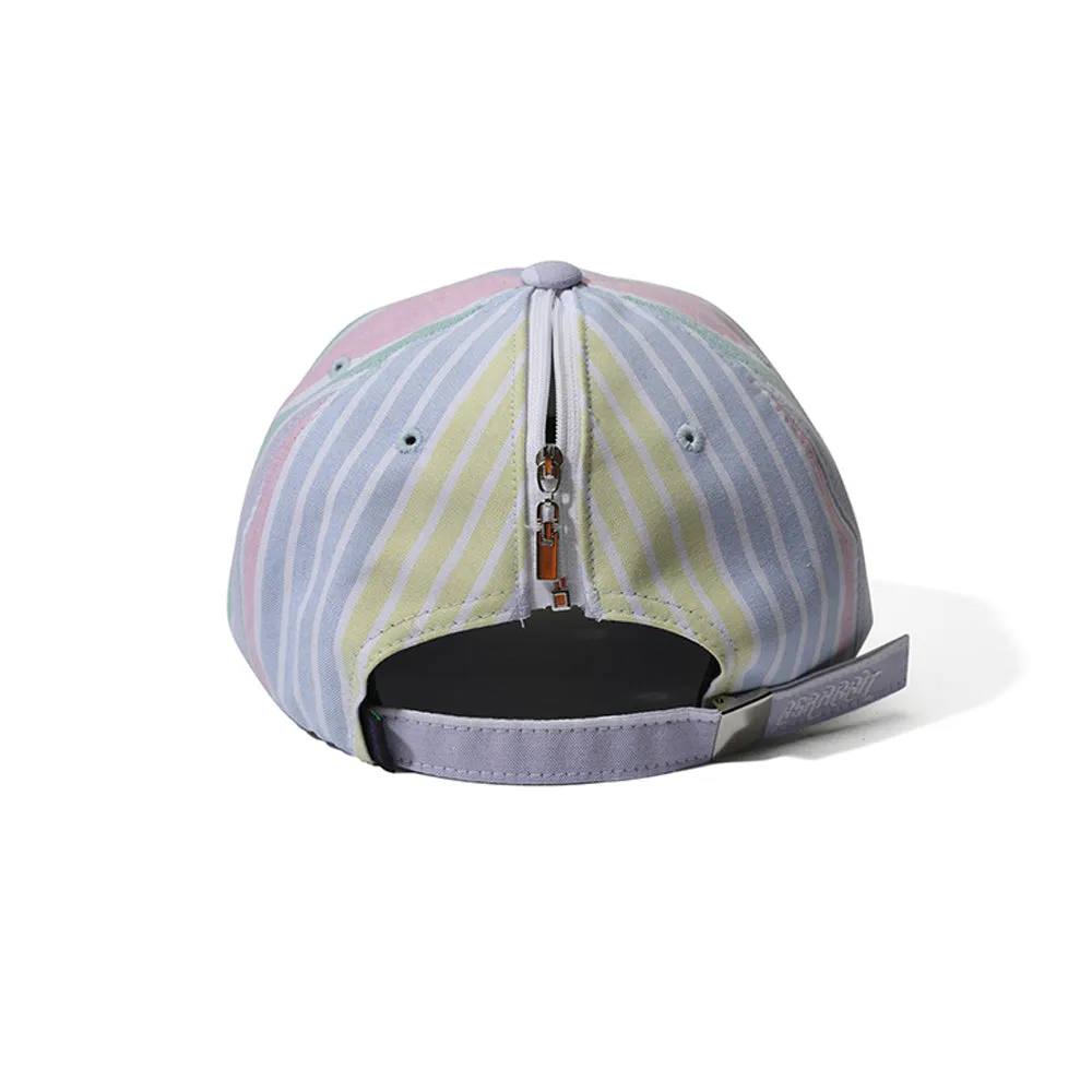 GR OPEN ZIPPER CAP STRIPE PASTEL