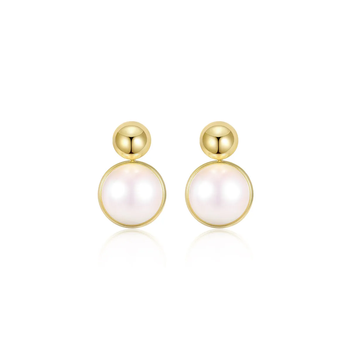 Great Cambridge Droplet Pearl Gold Earrings