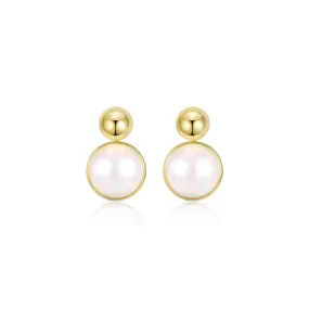 Great Cambridge Droplet Pearl Gold Earrings