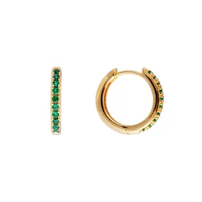 GREEN PAVE MIDI HOOPS