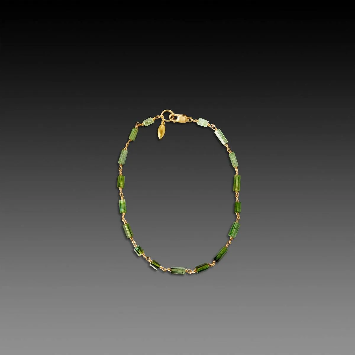 Green Tourmaline Beads Bracelet