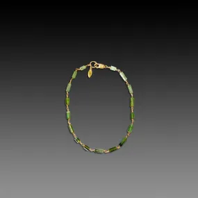 Green Tourmaline Beads Bracelet