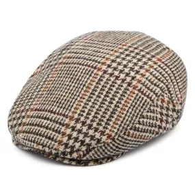 Harris Tweed Locheport Flat Cap - Brown-Tan