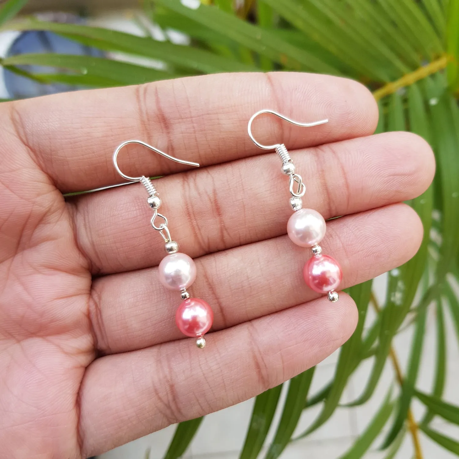 Imeora Dual Tone Pink 8mm Shell Pearl Earrings