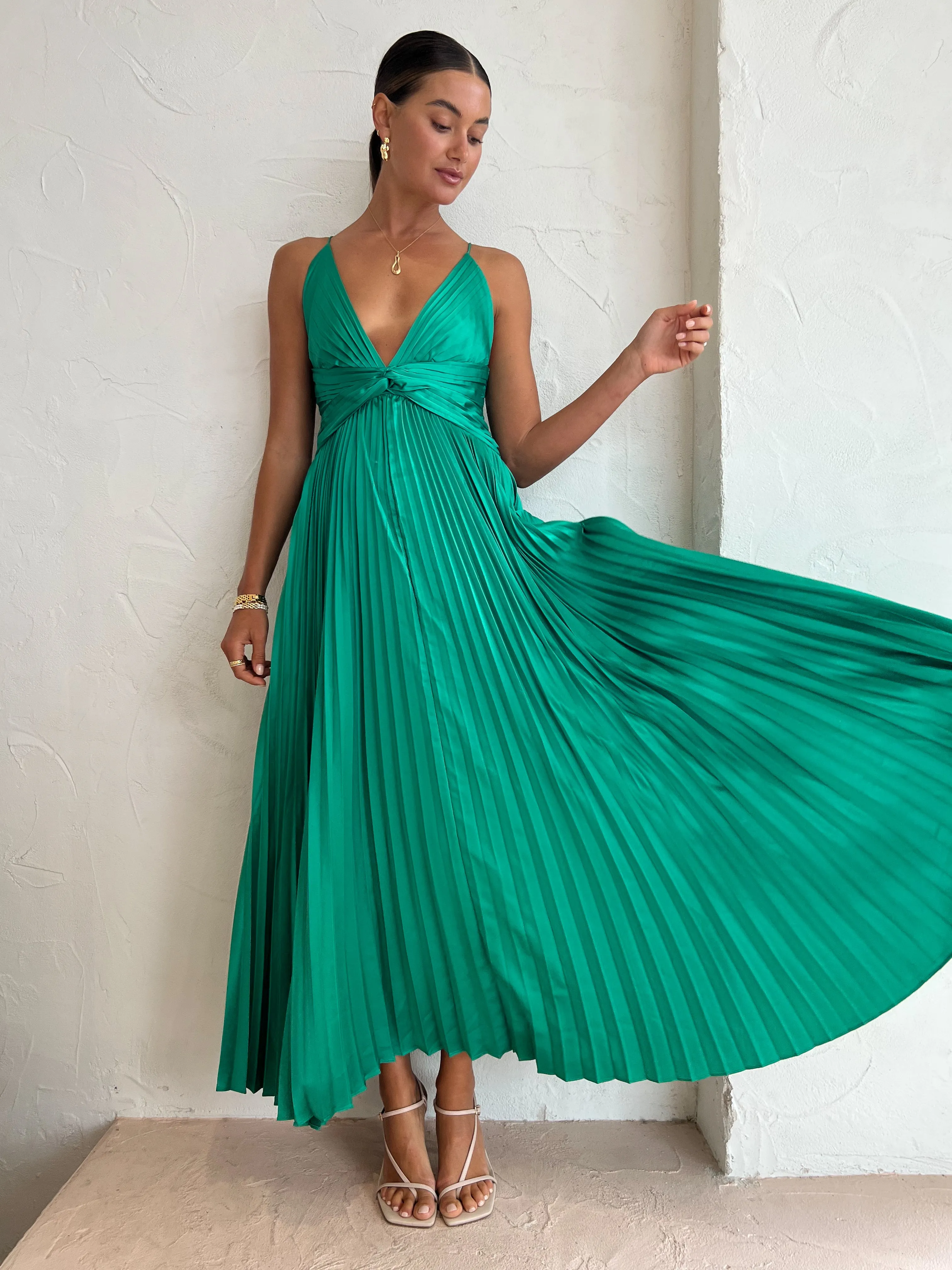 Issy Orla Dress in Jade