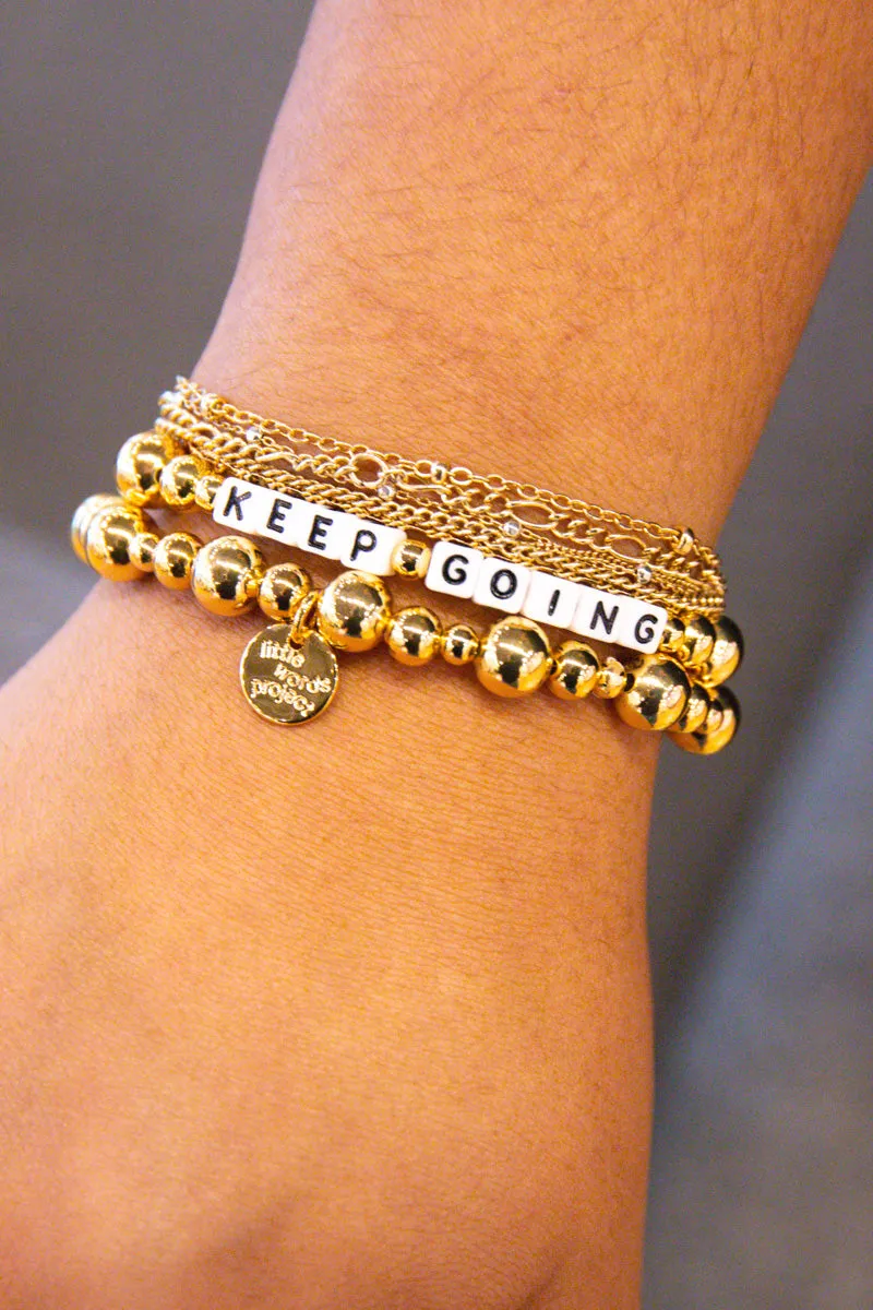 Keep Going - Gold Bubbles Bracelet