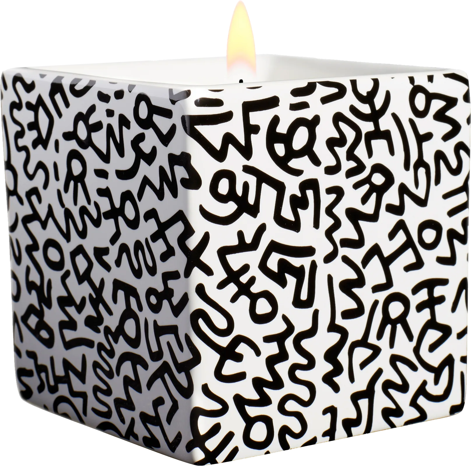 Keith Haring Black Pattern Candle