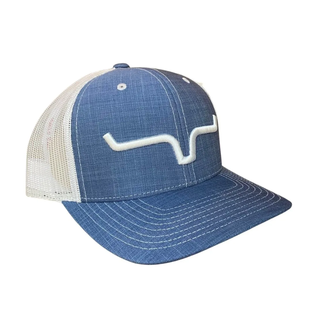 Kimes Ranch Upgrade Weekly Trucker Ball Cap- Indigo Teal