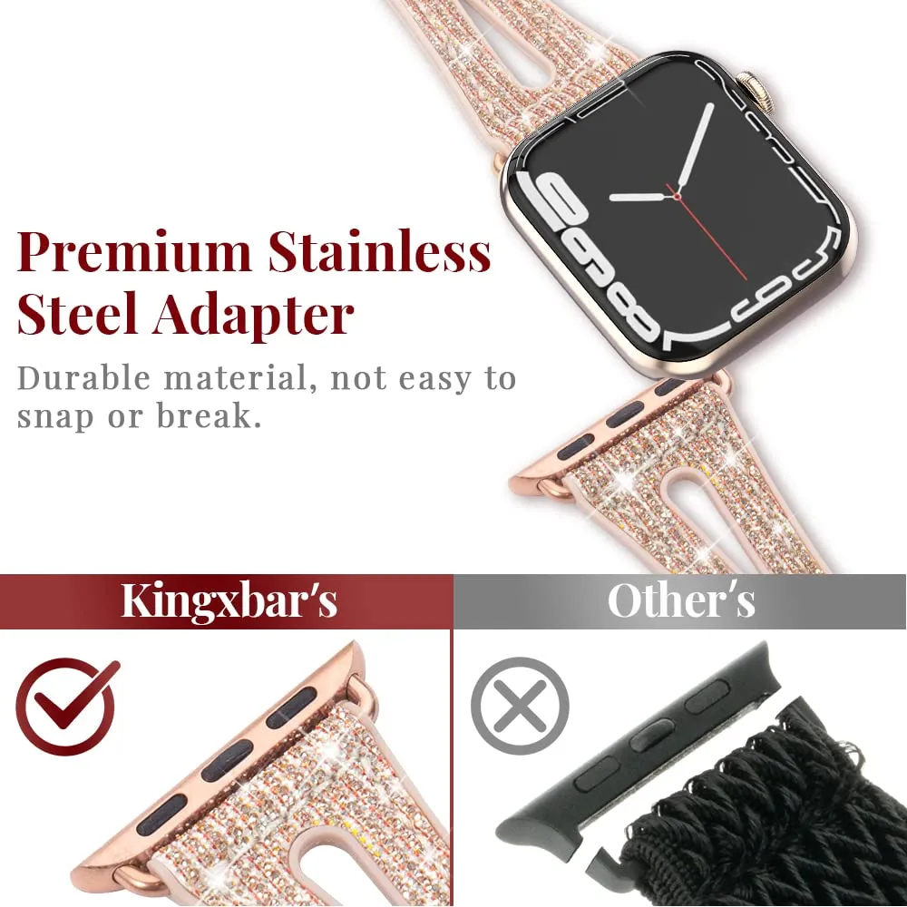 KINGXBAR Chameleon Bling Strap Glitter Glitter Watch Band for Apple Watch