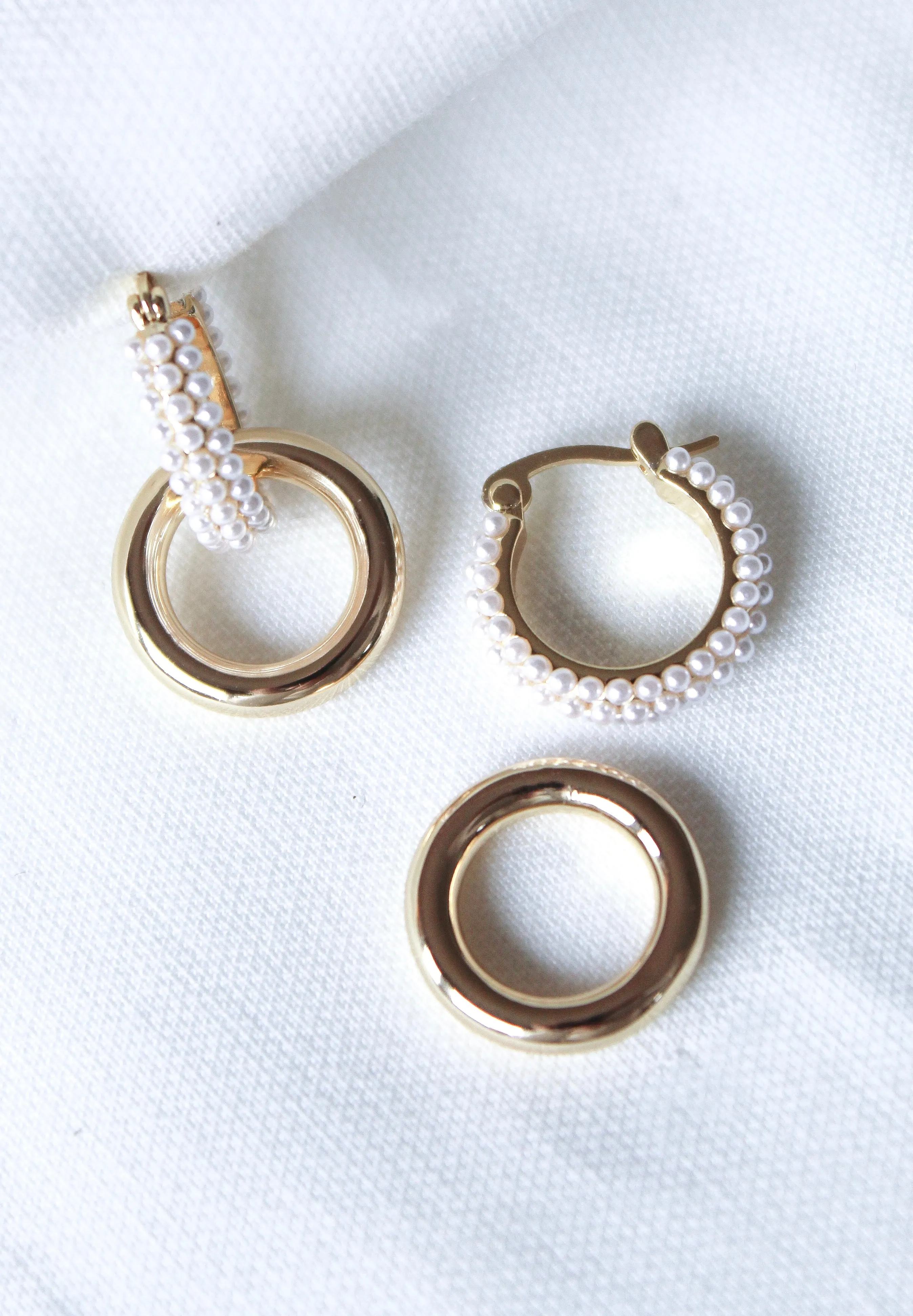 Kinsey Designs Holland Pearl Hoop gold-filled earrings