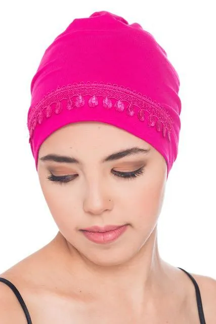 Lace Detail Sleep Cap