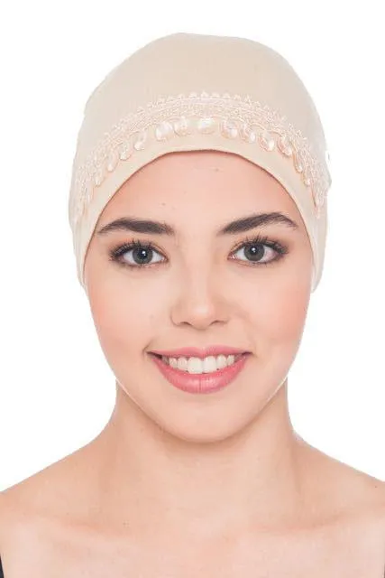 Lace Detail Sleep Cap