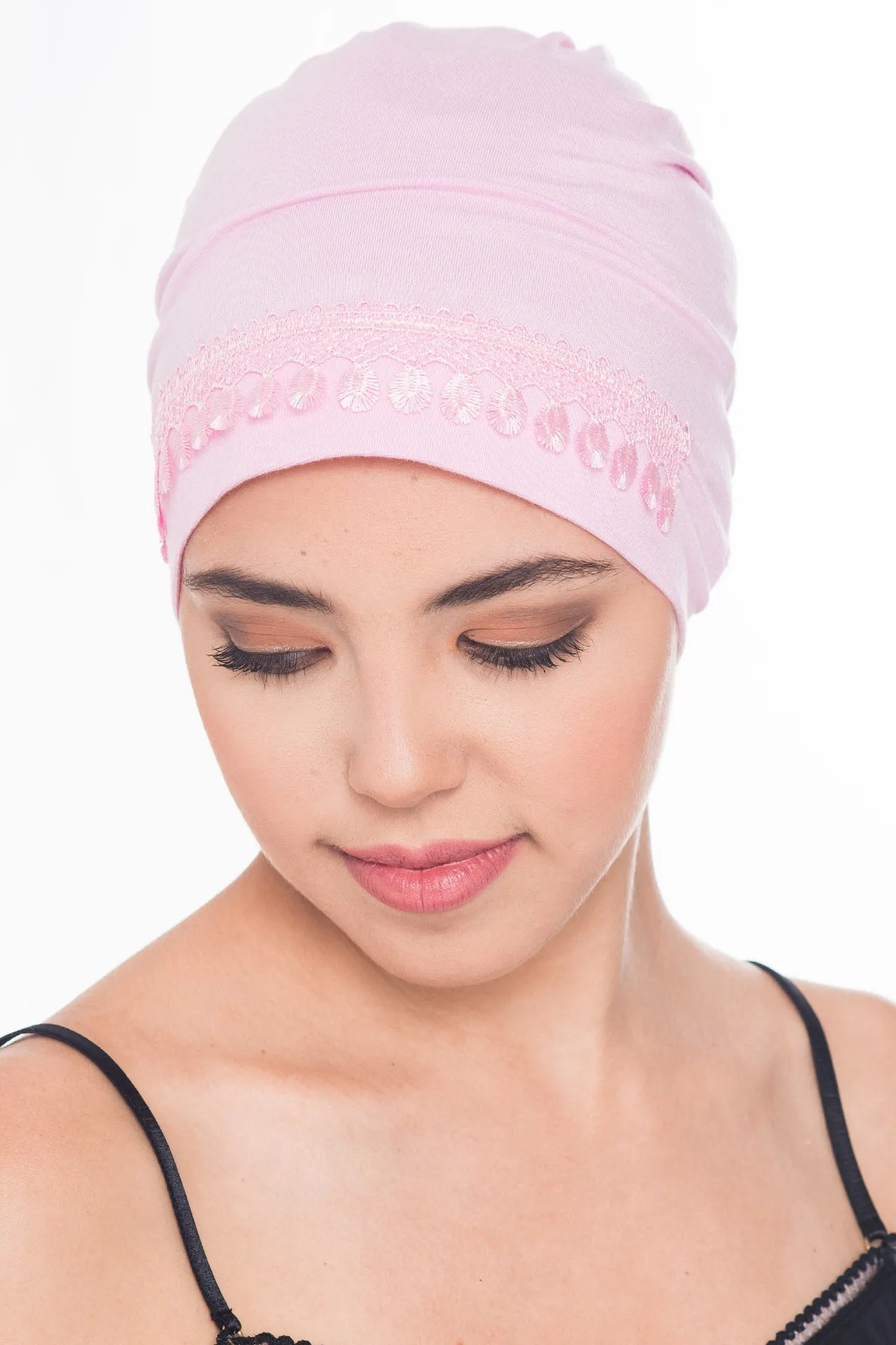 Lace Detail Sleep Cap