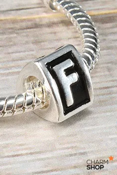 Letter F Block Bead Charm