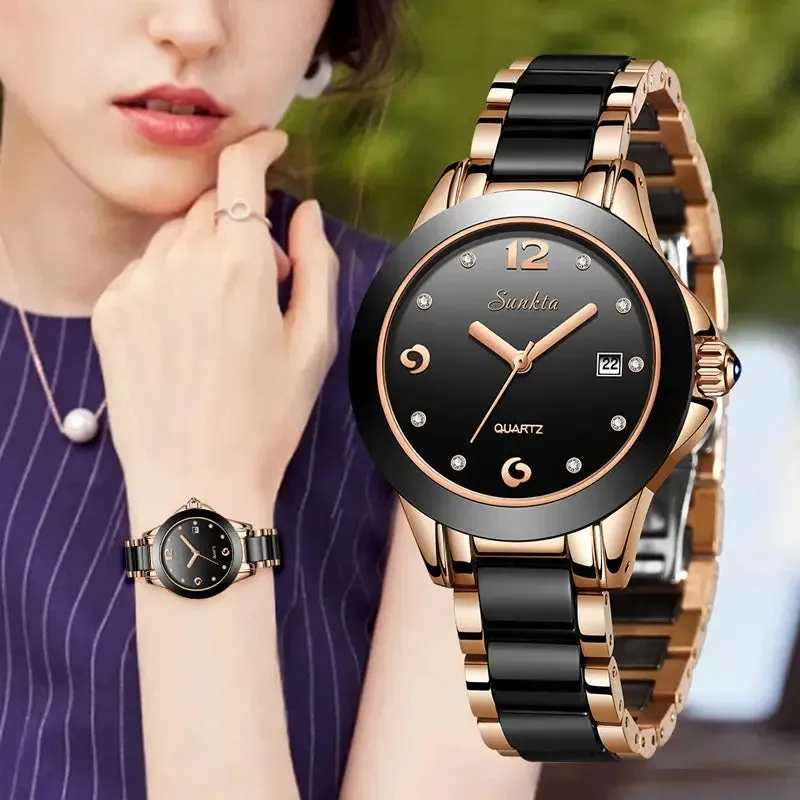 LIGE Women’s Fashion Ceramic Watch