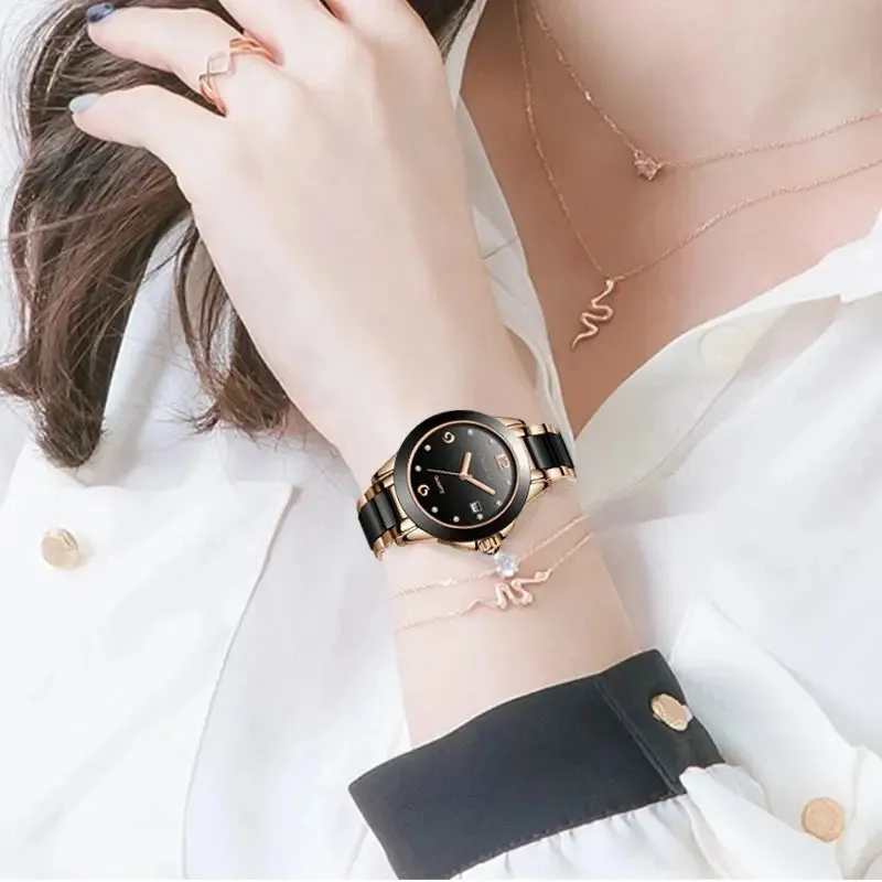 LIGE Women’s Fashion Ceramic Watch