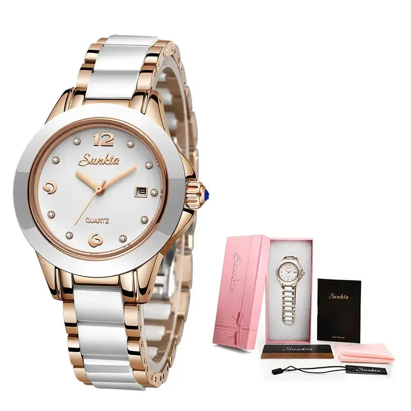 LIGE Women’s Fashion Ceramic Watch