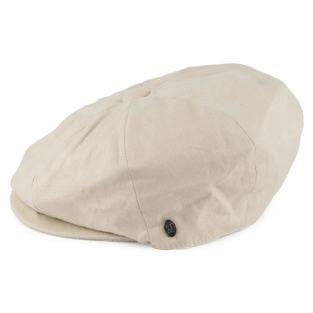 Linen Newsboy Cap Natural Wholesale Pack