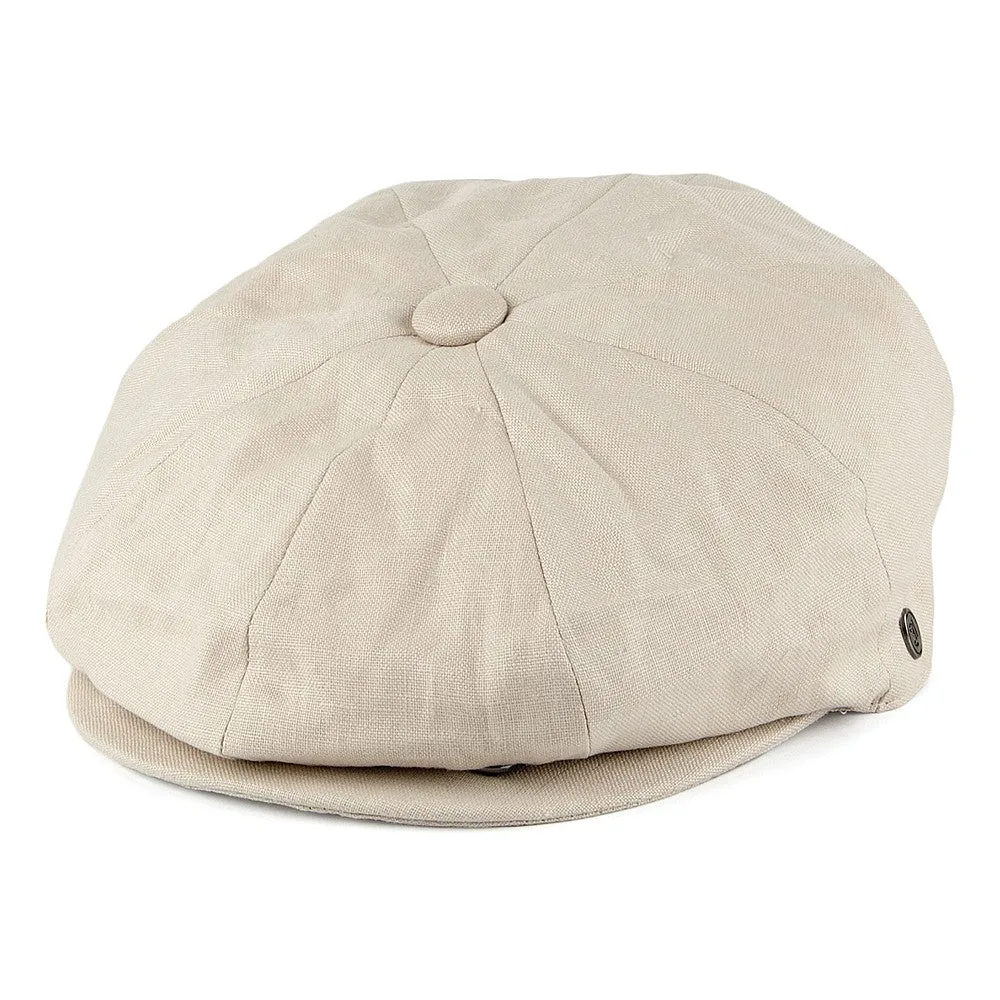 Linen Newsboy Cap Natural Wholesale Pack