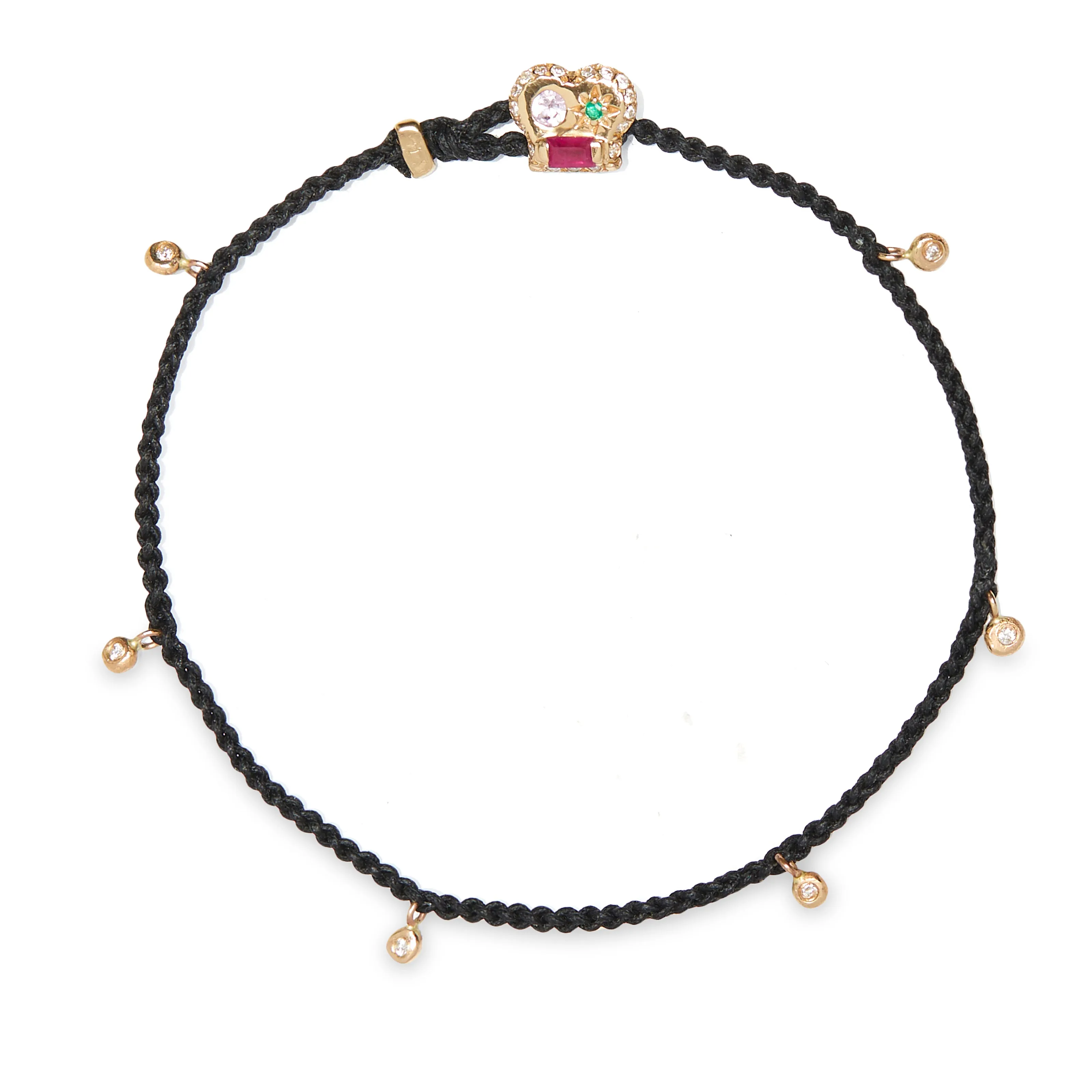 Max Rope Bracelet with Mixed Gems