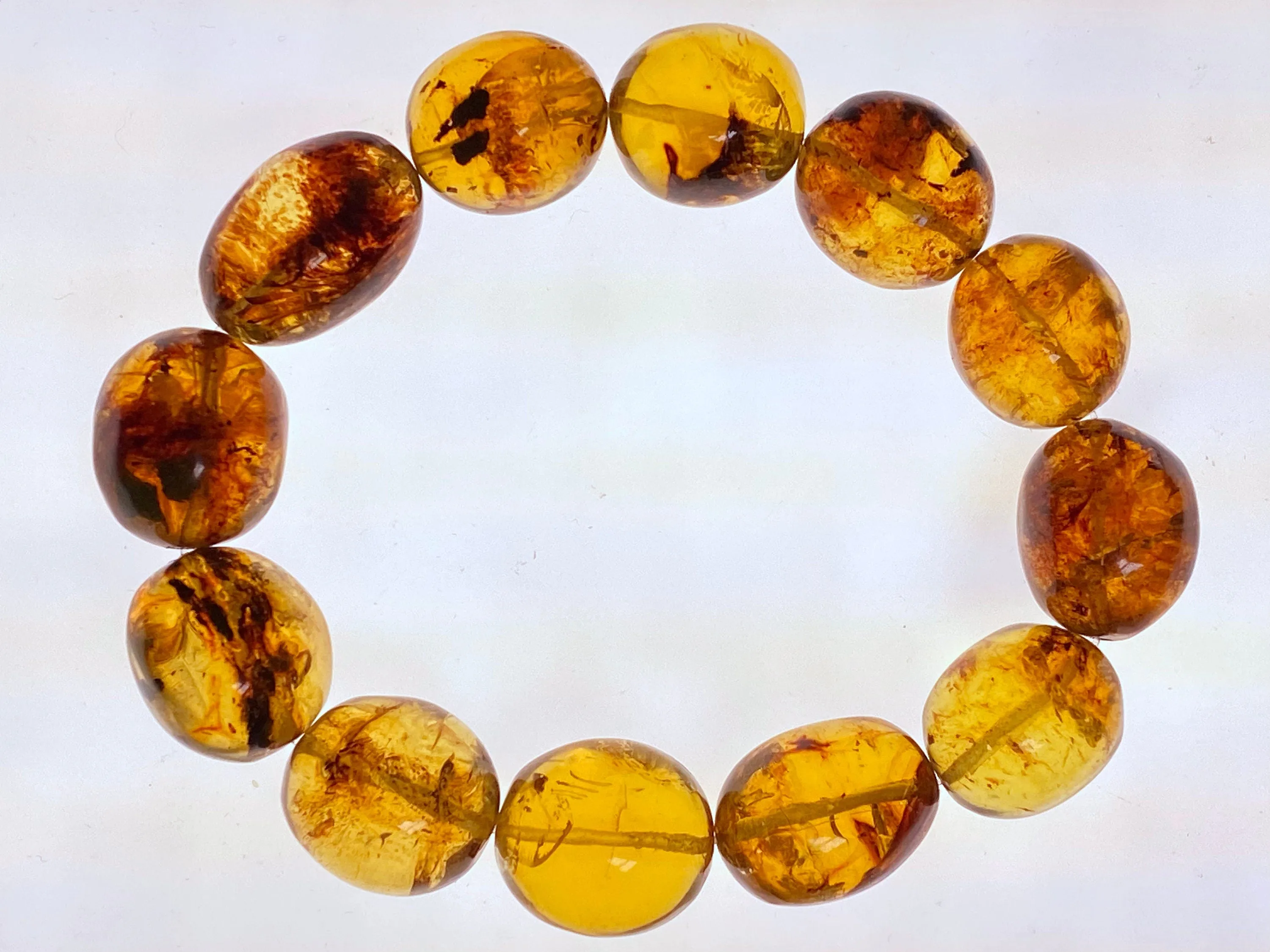 Mexican AMBER Crystal Bracelet - Beaded Bracelet, Handmade Jewelry, Healing Crystals and Stones, 48236