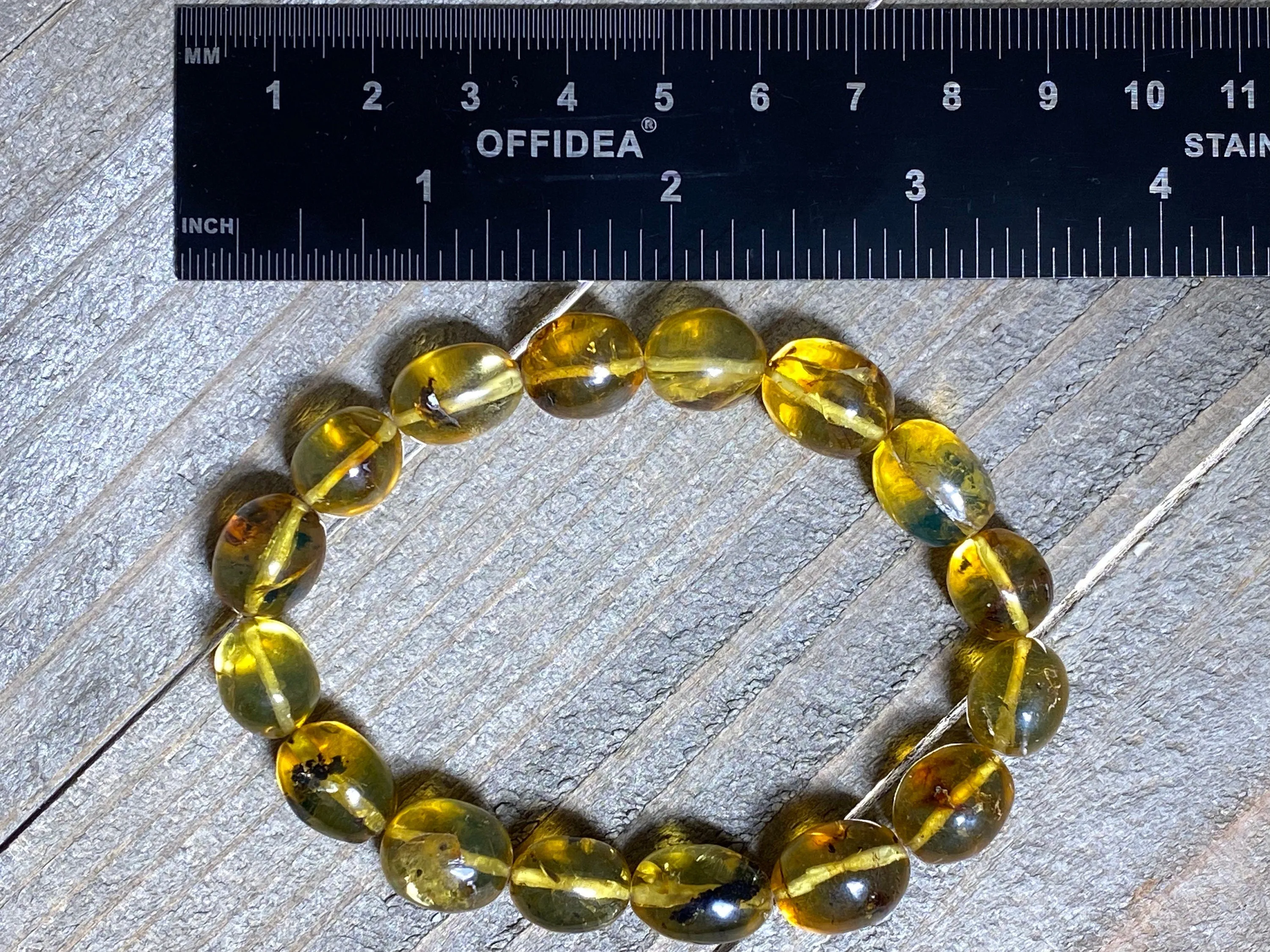 Mexican AMBER Crystal Bracelet - Beaded Bracelet, Handmade Jewelry, Healing Crystals and Stones, 48278