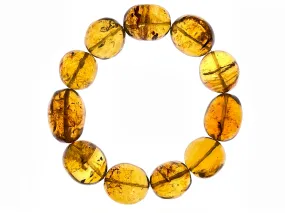 Mexican AMBER Crystal Bracelet - Beaded Bracelet, Handmade Jewelry, Healing Crystals and Stones, 48392