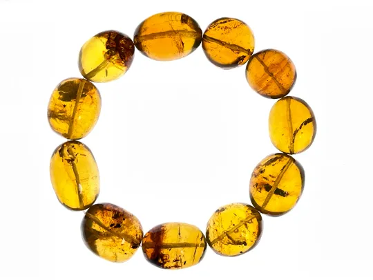 Mexican AMBER Crystal Bracelet - Beaded Bracelet, Handmade Jewelry, Healing Crystals and Stones, 48460