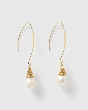 Miz Casa & Co Kelsey Drop Earrings Freshwater Pearl