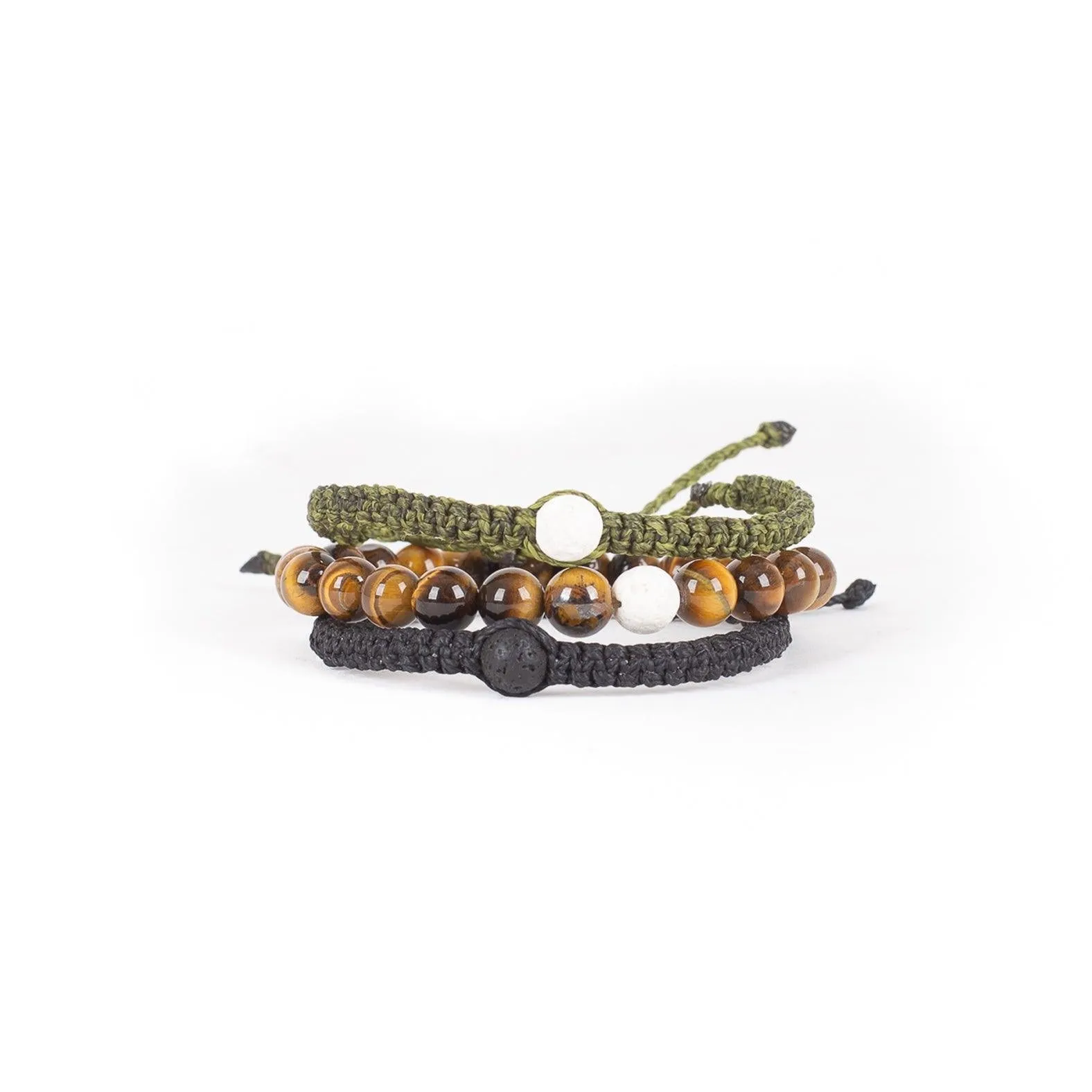 MMFW100-1 - Sara Lava Bracelets - Earth Set