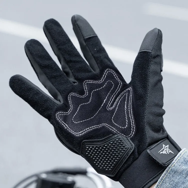 Motorcycle Outdoor Riding Non-slip Touch Screen Sun Protection Gloves, Size: L(Black)