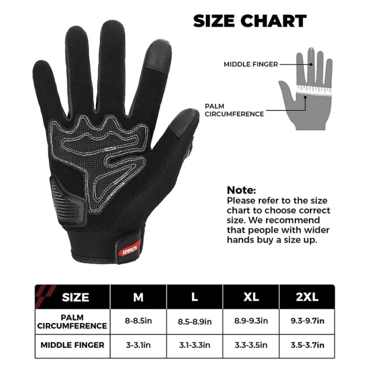 Motorcycle Outdoor Riding Non-slip Touch Screen Sun Protection Gloves, Size: L(Black)