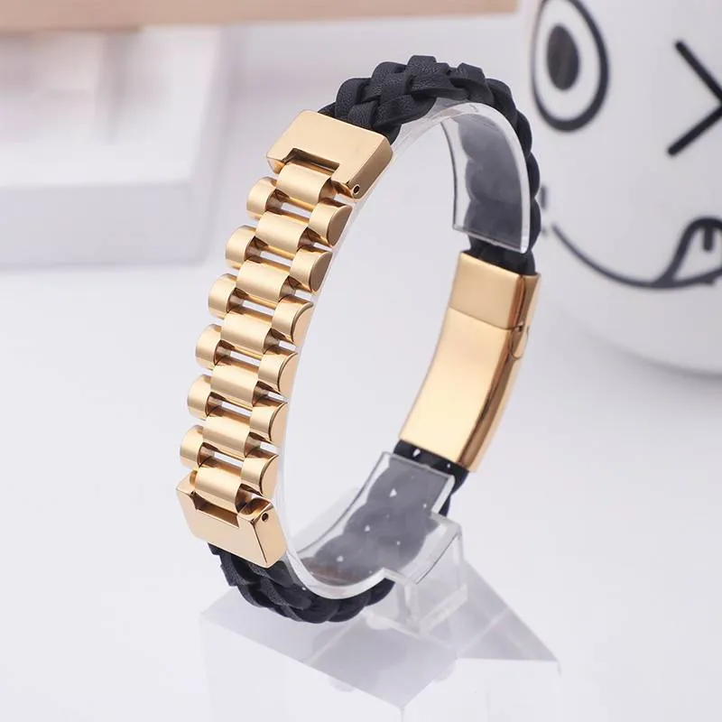 Multi-Color Stainless Steel Box Chain Link Bracelet