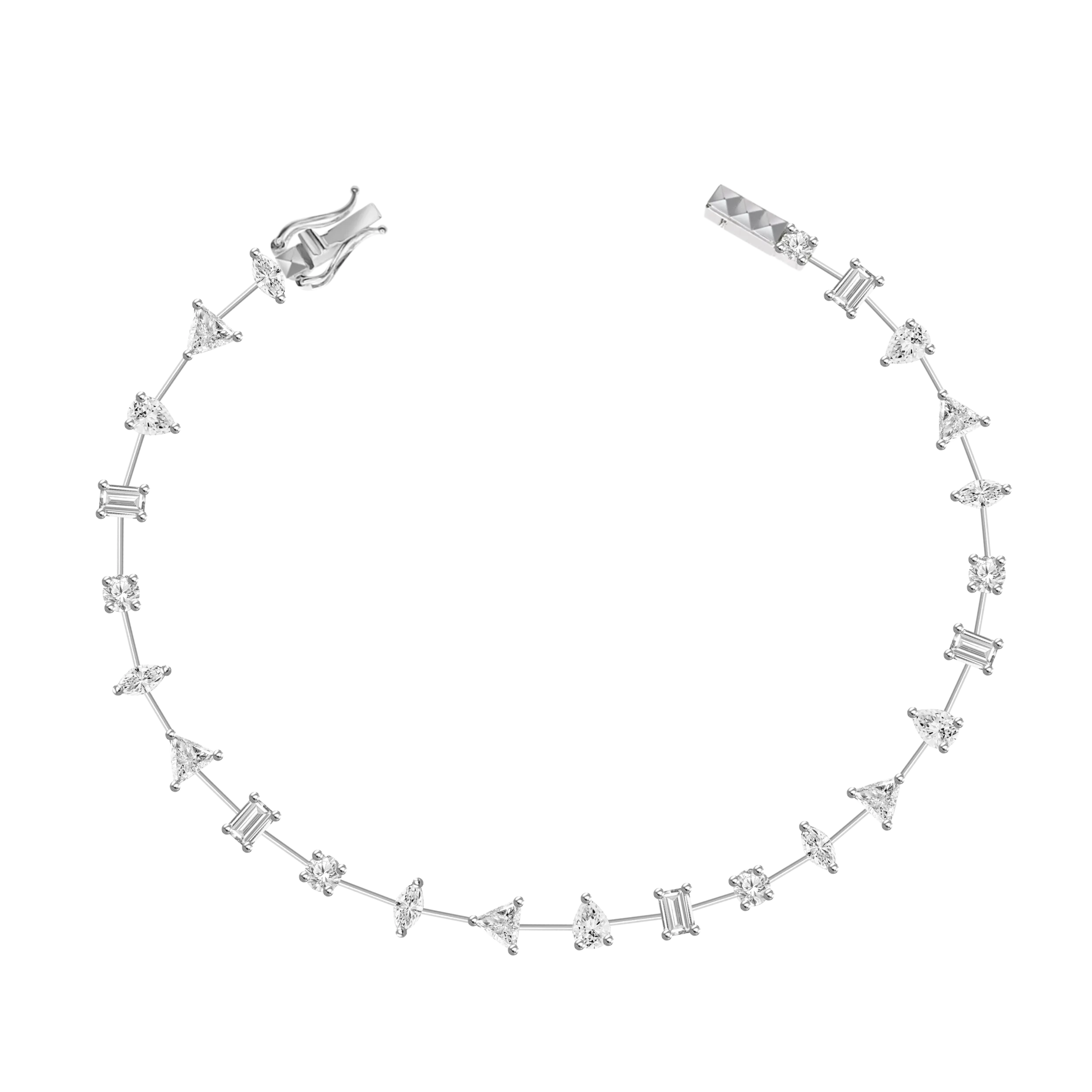 Multishape Diamond Tennis Bracelet