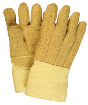 National Safety Apparel Large 14" Brown Norbest 845 45 Ounce Kevlar PBI Wool Lined Heat Resistant Gloves With Straight Thumb And Thermobest Gauntlet Cuff