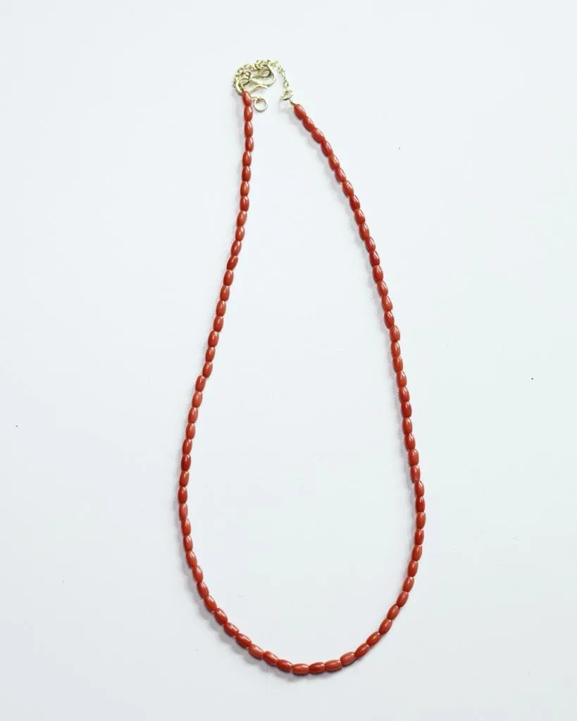 Natural Coral Beaded Necklace