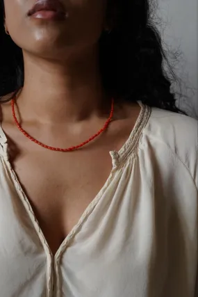 Natural Coral Beaded Necklace