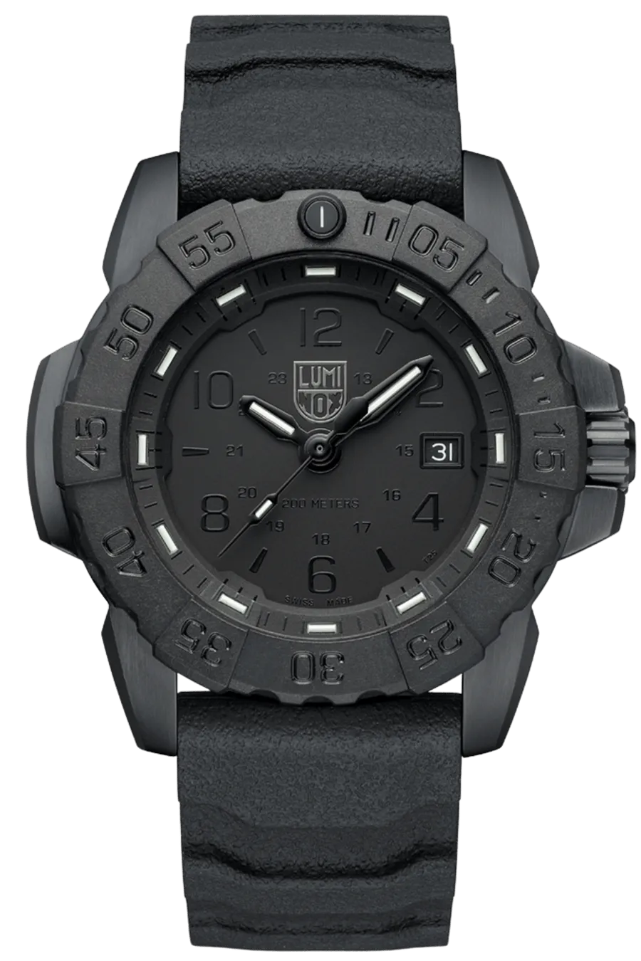 Navy SEAL RSC 3251.BO.CB (Carbon Bezel) Blackout Steel Military Dive Watch - 45mm