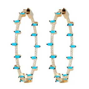 Nickho Rey - Jacob Hoop in Gold/Turquoise