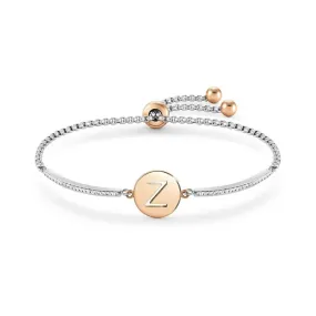 Nomination Milleluci Bracelet, Letter Z, Crystal Pave, Rose PVD, Stainless Steel